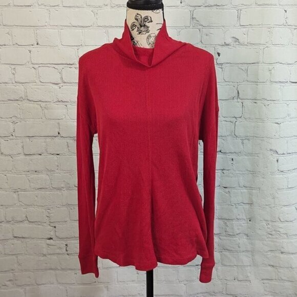 Sanctuary Turtleneck Waffle Knit Sweater Top Red XS NEW - Picture 1 of 8